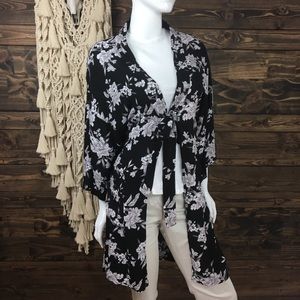 Spiritual Gangster | Maya Flora Floral Tie Front‎ Kimono Cardigan
